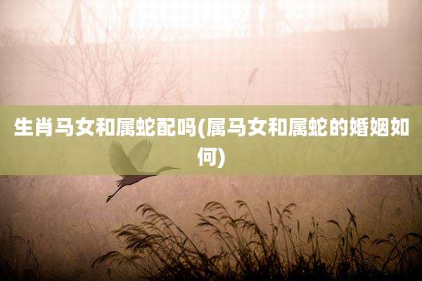 生肖马女和属蛇配吗(属马女和属蛇的婚姻如何)