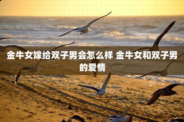 金牛女嫁给双子男会怎么样 金牛女和双子男的爱情