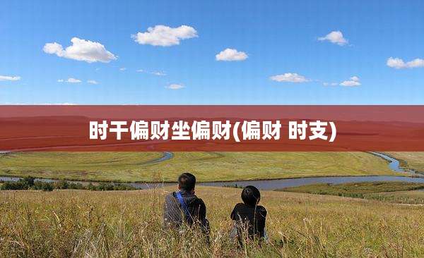 时干偏财坐偏财(偏财 时支)