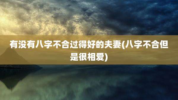 有没有八字不合过得好的夫妻(八字不合但是很相爱)