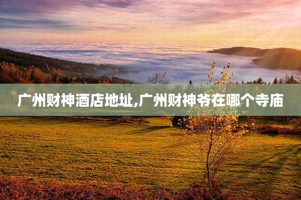 广州财神酒店地址,广州财神爷在哪个寺庙