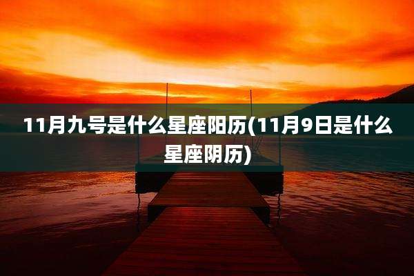 11月九号是什么星座阳历(11月9日是什么星座阴历)