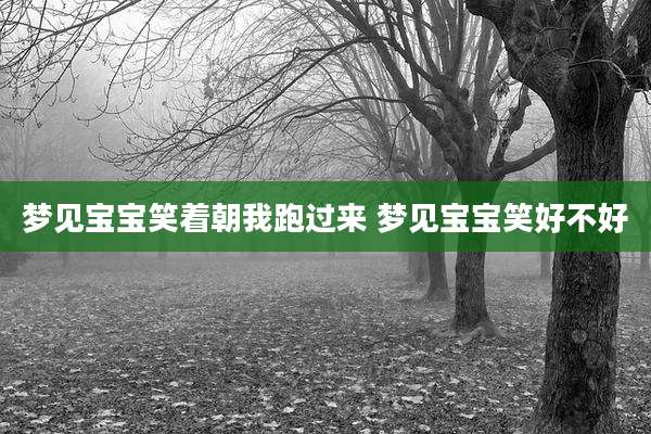 梦见宝宝笑着朝我跑过来 梦见宝宝笑好不好