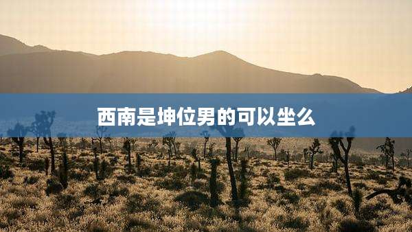 西南是坤位男的可以坐么