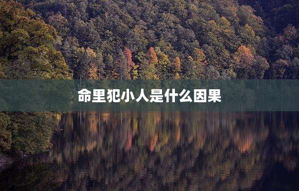 命里犯小人是什么因果