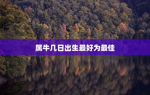 属牛几日出生最好为最佳