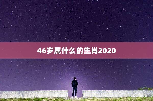 46岁属什么的生肖2020