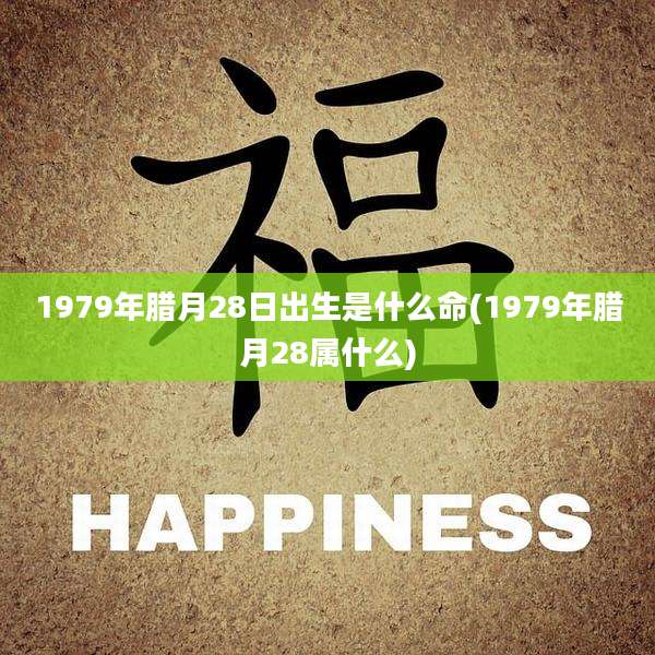 1979年腊月28日出生是什么命(1979年腊月28属什么)