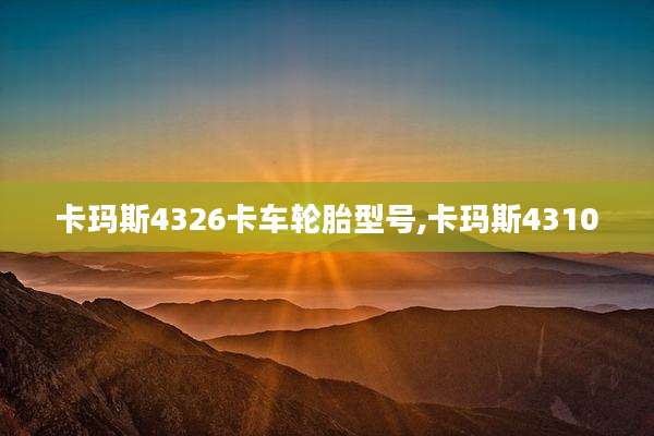 卡玛斯4326卡车轮胎型号,卡玛斯4310