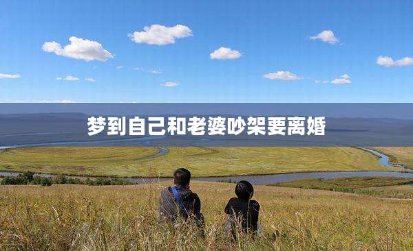 梦到自己和老婆吵架要离婚