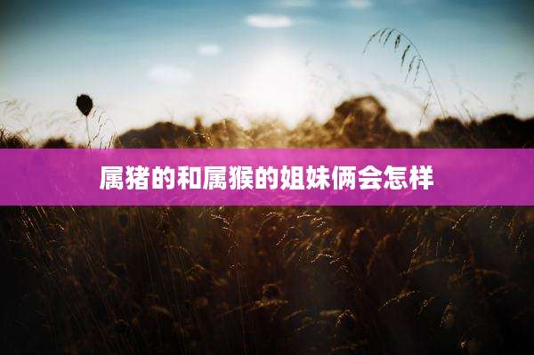 属猪的和属猴的姐妹俩会怎样