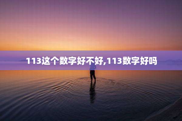 113这个数字好不好,113数字好吗