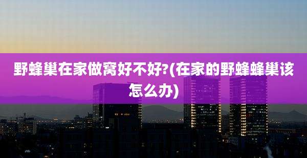野蜂巢在家做窝好不好?(在家的野蜂蜂巢该怎么办)