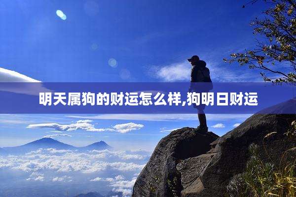 明天属狗的财运怎么样,狗明日财运