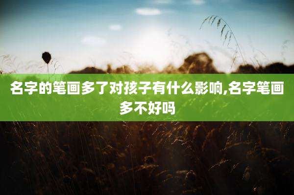 名字的笔画多了对孩子有什么影响,名字笔画多不好吗