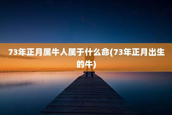 73年正月属牛人属于什么命(73年正月出生的牛)