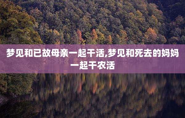 梦见和已故母亲一起干活,梦见和死去的妈妈一起干农活