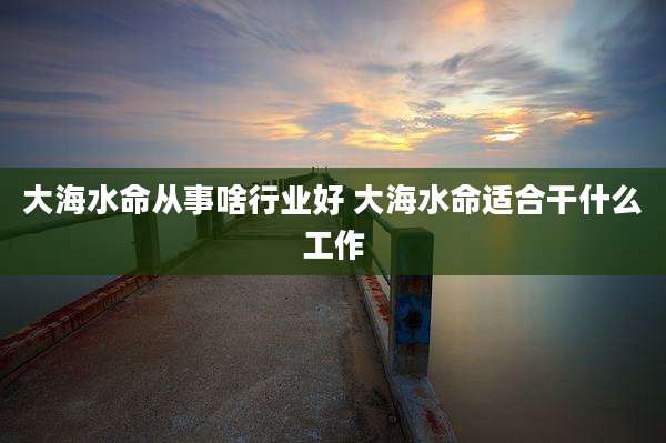大海水命从事啥行业好 大海水命适合干什么工作