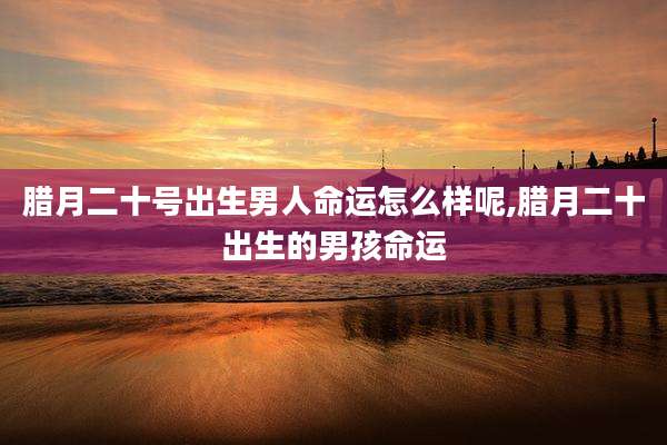腊月二十号出生男人命运怎么样呢,腊月二十出生的男孩命运