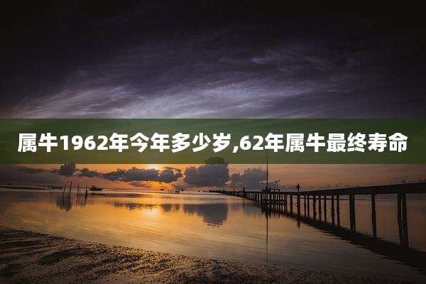 属牛1962年今年多少岁,62年属牛最终寿命