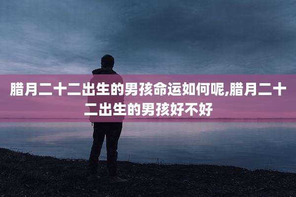 腊月二十二出生的男孩命运如何呢,腊月二十二出生的男孩好不好