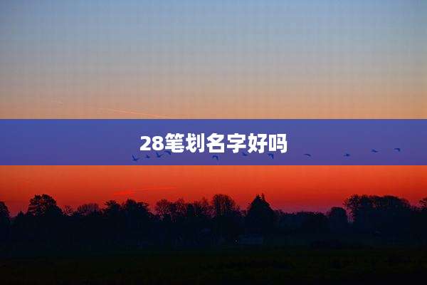28笔划名字好吗