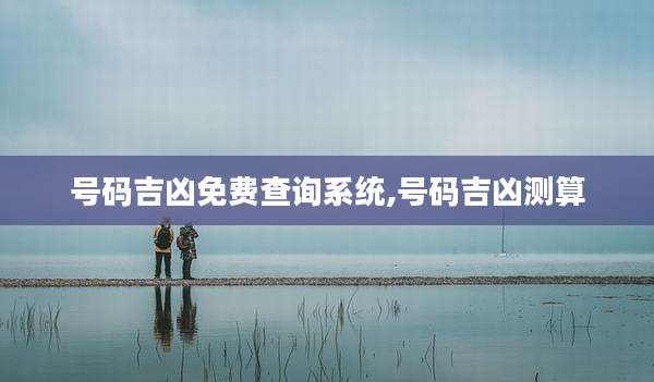 号码吉凶免费查询系统,号码吉凶测算