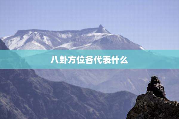 八卦方位各代表什么