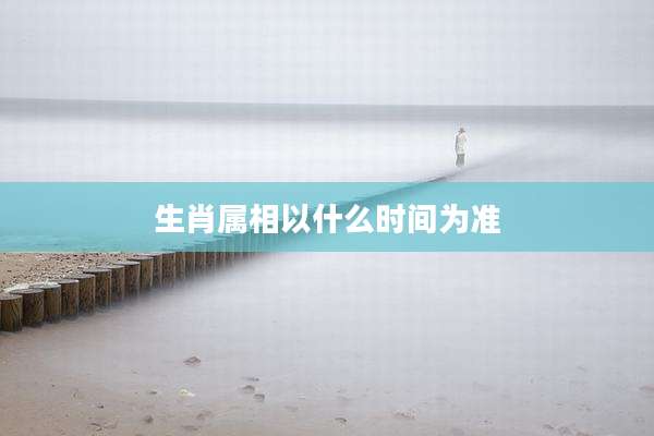 生肖属相以什么时间为准