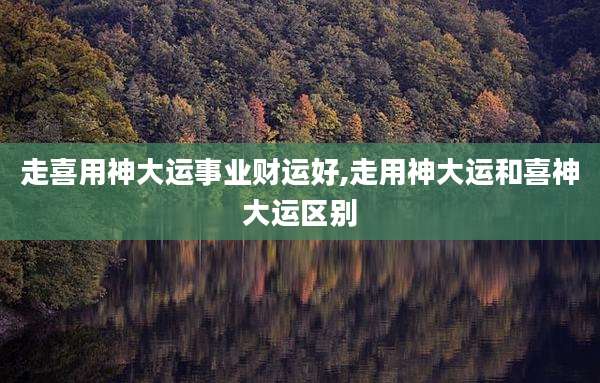 走喜用神大运事业财运好,走用神大运和喜神大运区别