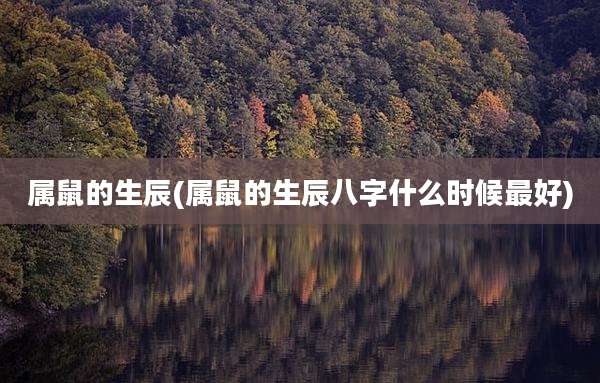 属鼠的生辰(属鼠的生辰八字什么时候最好)