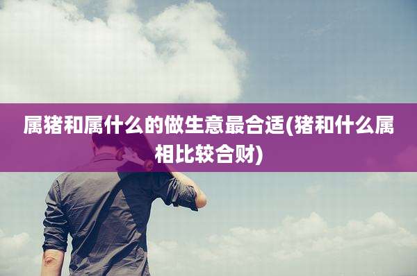 属猪和属什么的做生意最合适(猪和什么属相比较合财)