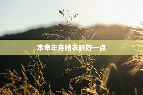 本命年穿啥衣服好一点