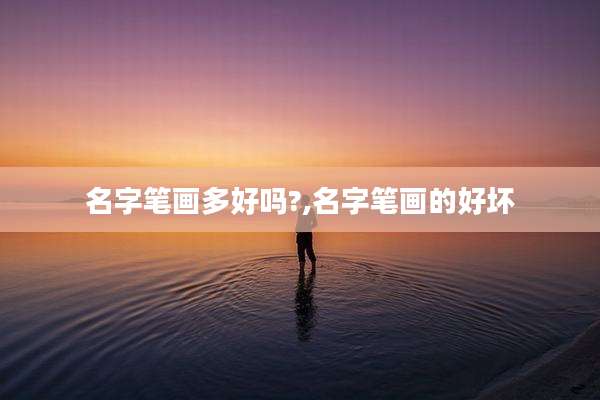名字笔画多好吗?,名字笔画的好坏