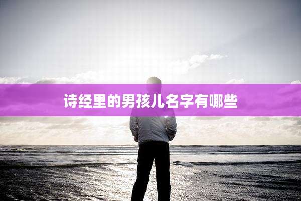 诗经里的男孩儿名字有哪些