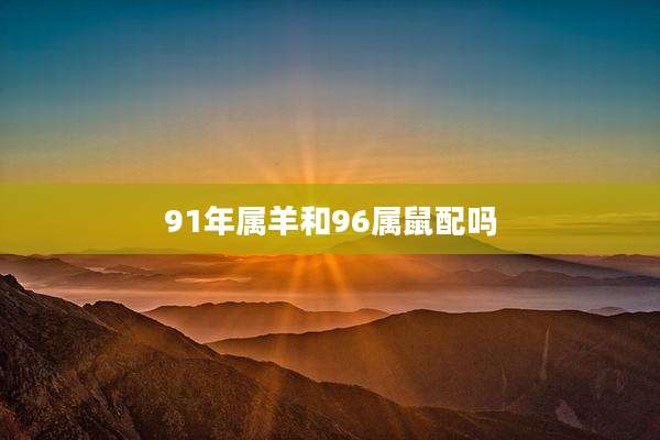 91年属羊和96属鼠配吗