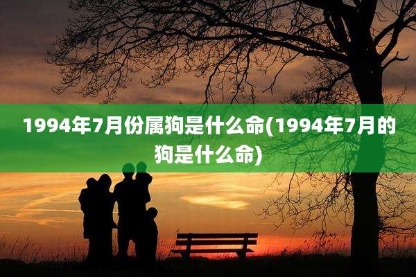 1994年7月份属狗是什么命(1994年7月的狗是什么命)
