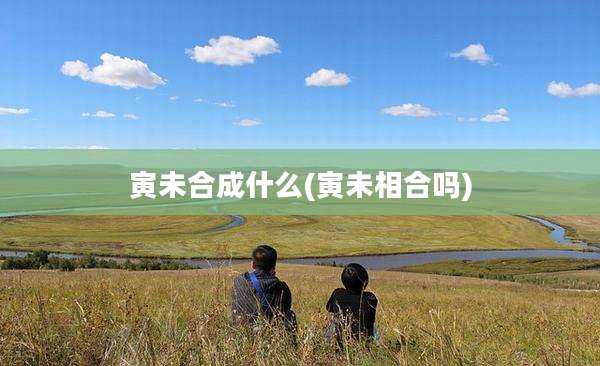 寅未合成什么(寅未相合吗)