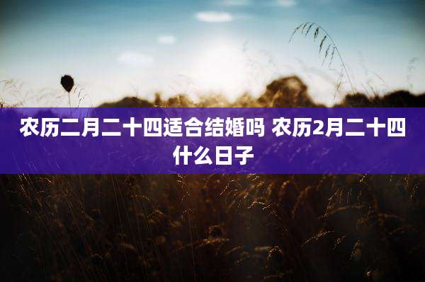 农历二月二十四适合结婚吗 农历2月二十四什么日子