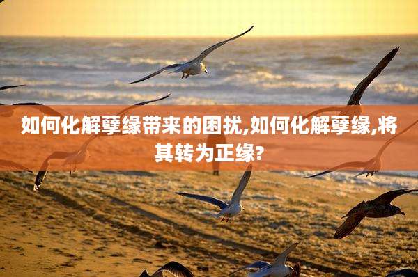 如何化解孽缘带来的困扰,如何化解孽缘,将其转为正缘?