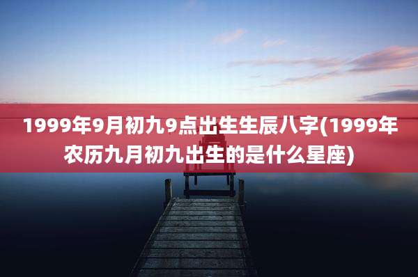 1999年9月初九9点出生生辰八字(1999年农历九月初九出生的是什么星座)