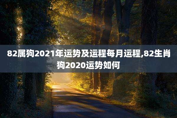 82属狗2021年运势及运程每月运程,82生肖狗2020运势如何