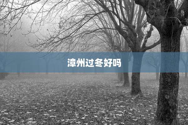 漳州过冬好吗
