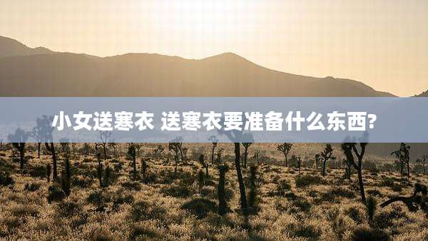 小女送寒衣 送寒衣要准备什么东西?