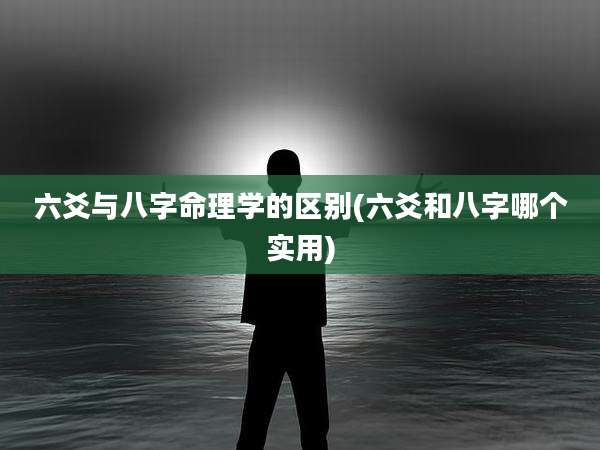 六爻与八字命理学的区别(六爻和八字哪个实用)