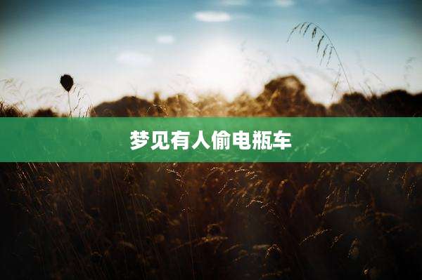 梦见有人偷电瓶车