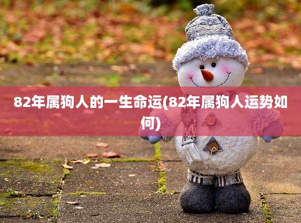 82年属狗人的一生命运(82年属狗人运势如何)