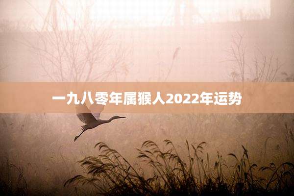 一九八零年属猴人2022年运势