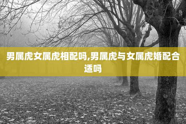 男属虎女属虎相配吗,男属虎与女属虎婚配合适吗