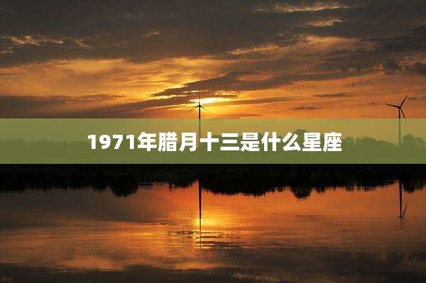 1971年腊月十三是什么星座